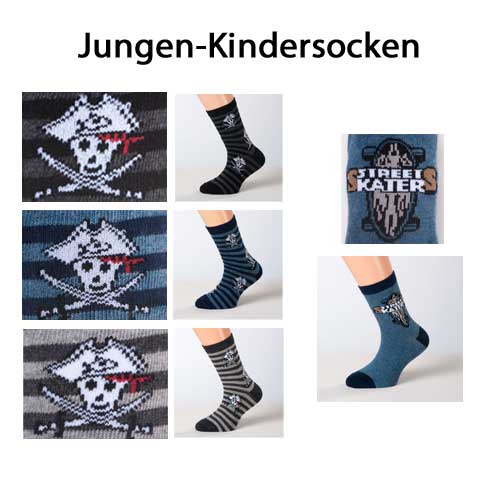 kindersocken jungen baumwolle piraten skater