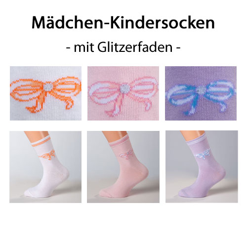 kindersocken mädchen baumwolle glitzer weiß rosa lila